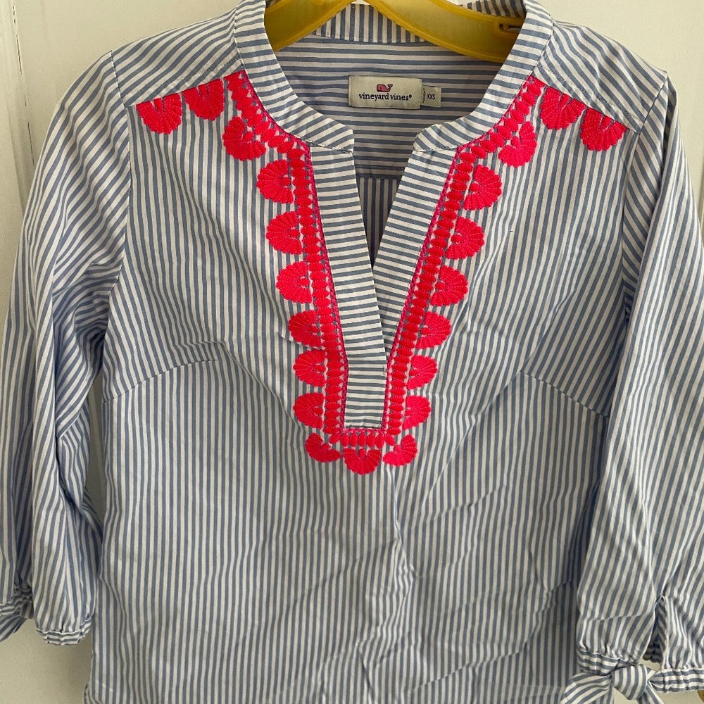 Seersucker Stripe Top